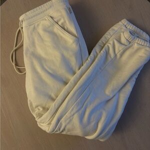 Eddie Bauer Off-White Jogger Pants - fleece lined
